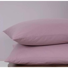 Gercella Cotton (Pamuk) 2 Adet 50  x  70  cm  Gül Kurusu Yastık Kılıfı Pillow Case