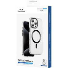 Keephone iPhone 16 Uyumlu Metalik Renk İz Bırakmaz Sararmaz Dazzle Pro Mat Şeffaf Magsafe Kılıf