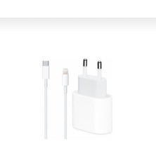 IPHONE 20WATT Hızlı Sarj Aletı Setı 20W Adaptor + Lightning Kablo Beyaz