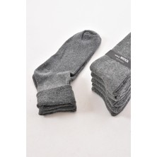 Erkek Yünlü Kalın Kışlık Çorap Gri