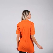 Ayt Collection Kadın Turuncu Polo Yaka T-Shirt L