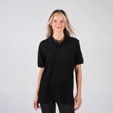 Ayt Collection Kadın Siyah Polo Yaka T-Shirt L