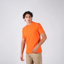 Ayt Collection Erkek Turuncu Polo Yaka T-Shirt Xl