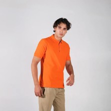 Ayt Collection Erkek Turuncu Polo Yaka T-Shirt Xl