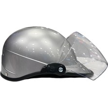 Kask Jokey Tipi Standart Beden Motosiklet Kaskı - Gri