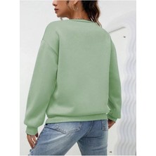 Drgy Düz Bisiklet Yaka Sweat - Mint Yeşili