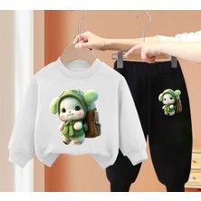 Kids Face Özel Tasarım Minik Gezgin Baskılı Şardonlu Kışlık Erkek Bebek-Çocuk Eşofman Takımı