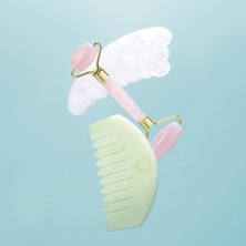 Rose Quartz Facial And Neck Roller - Yüz Masajı Rulosu