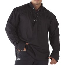 Bağcıklı Bodybuilding Gömlek Big Sam Rahat Kesim 5010