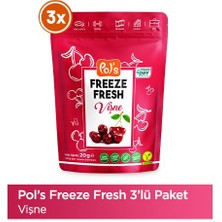 Pol's Freeze Fresh Vişne 25 g x 3 Adet Freeze Fresh Dondurularak Kurutulmuş Meyve