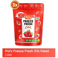 Pol's Freeze Fresh Çilek 15 g x 3 adet Dondurularak Kurutulmuş Meyve