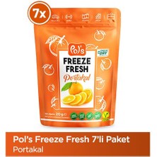 Pol's Freeze Fresh Portakal 20 GRx 7 Adet (Freeze Dry Dondurularak Kurutulmuş Meyve)