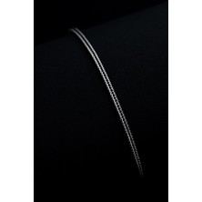 Osmanlı Gümüş Erkek Gümüş Bileklik - 2mm Tilki Kuyruğu Model Gümüş Bileklik