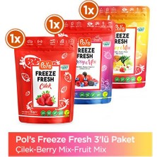 Pol's Freeze Fresh Berry Mix 16 g, Fruit Mix 20 g, Çilek 15 g