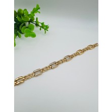 Badiva.co Taşlı Vıp Çelik Bileklik (17+2cm)