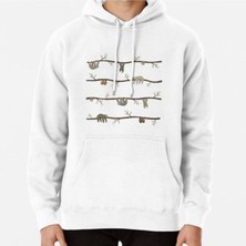 Hvit Stein Sloths Baskılı Sweatshirt