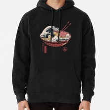 Hvit Stein Great Ramen Wave Baskılı Sweatshirt