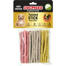 Dogmozz Premium Deri Stick Kalın Burgu Çubuk Munchy 50 Adet