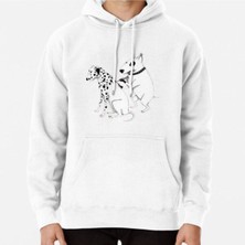 Hvit Stein Pittbul Tattooing Dalmatian Baskılı Sweatshirt