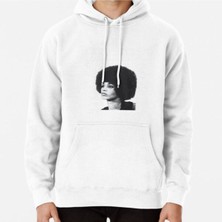 Hvit Stein Angela Davis Sticker Baskılı Sweatshirt