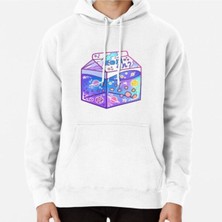 Hvit Stein Milky Way Milk Carton Baskılı Sweatshirt