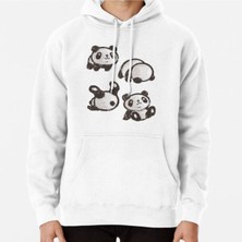 Hvit Stein Rolling Panda Baskılı Sweatshirt