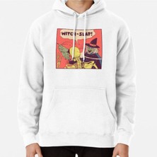 Hvit Stein Witch-Slap Baskılı Sweatshirt