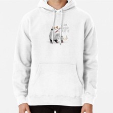 Hvit Stein 'ı Am Good Kıtty' Design Baskılı Sweatshirt