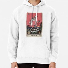 Hvit Stein Death Tarot Baskılı Sweatshirt