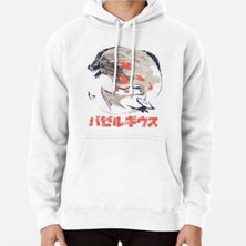 Hvit Stein Monster Hunter Rise Bazelgeuse Kanji Icon Baskılı Sweatshirt