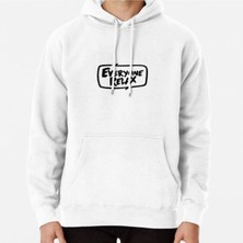 Hvit Stein Tofop - Everyone Relax (Black) Baskılı Sweatshirt