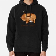 Hvit Stein Beagle Bagel Baskılı Sweatshirt