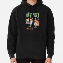 Hvit Stein Yokai Sushi Baskılı Sweatshirt