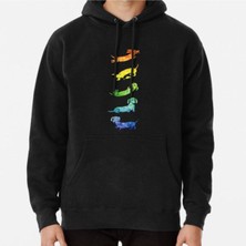 Hvit Stein Watercolor Dachshunds Baskılı Sweatshirt