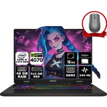 Msı Sword 17 Hx Intel Core I7 14700HX 48GB 512GB SSD RTX4070/8GB W11H 17" Fhd+ 165Hz Taşınabilir Bilgisayar B14VGKG-054XTR-A27 & Anzar Mouse