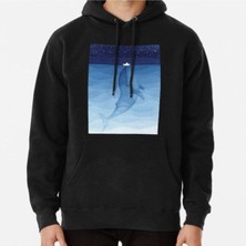 Hvit Stein Blue Whale, Sea Animal Baskılı Sweatshirt