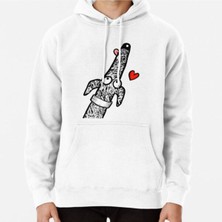 Hvit Stein Scribblehound Of Love Baskılı Sweatshirt