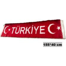 Reycar Torpido Üstü Ay Yıldızlı Türkiye Yazılı Peluş Örtü 155X40 cm