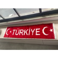 Reycar Torpido Üstü Ay Yıldızlı Türkiye Yazılı Peluş Örtü 155X40 cm