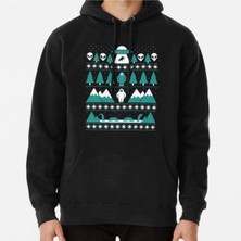 Hvit Stein Paranormal Christmas Sweater Baskılı Sweatshirt