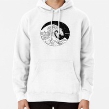 Hvit Stein Spaceship In Space - The Great Wave Baskılı Sweatshirt