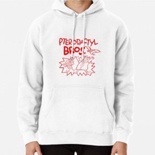 Hvit Stein Pterodactyl Bros Baskılı Sweatshirt