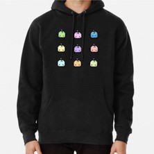 Hvit Stein Stardew Valley Pastel Junimos Baskılı Sweatshirt
