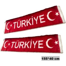 Reycar 2 Adet Torpido Üstü Ay Yıldız Türkiye Yazılı Peluş Örtü 155X40 cm