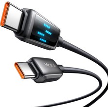 Mcdodo CA-4250 100W Usb-C To Usb-C  Şarj Hız Göstergeli Şarj ve Data Kablosu- 1.2 M Siyah