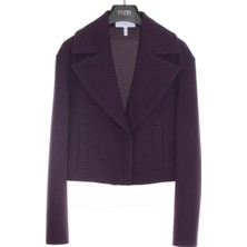 Escada Sport  Geniş Yaka Cepli Kısa Boy Yünlü Ceket