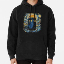 Hvit Stein Starry Blue Box Baskılı Sweatshirt