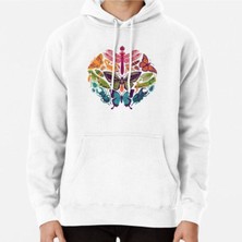 Hvit Stein Bugs And Butterflies Baskılı Sweatshirt