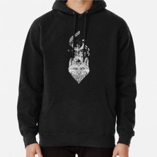 Hvit Stein Fox Space Forest Baskılı Sweatshirt