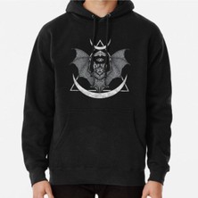 Hvit Stein Occult Bat Baskılı Sweatshirt